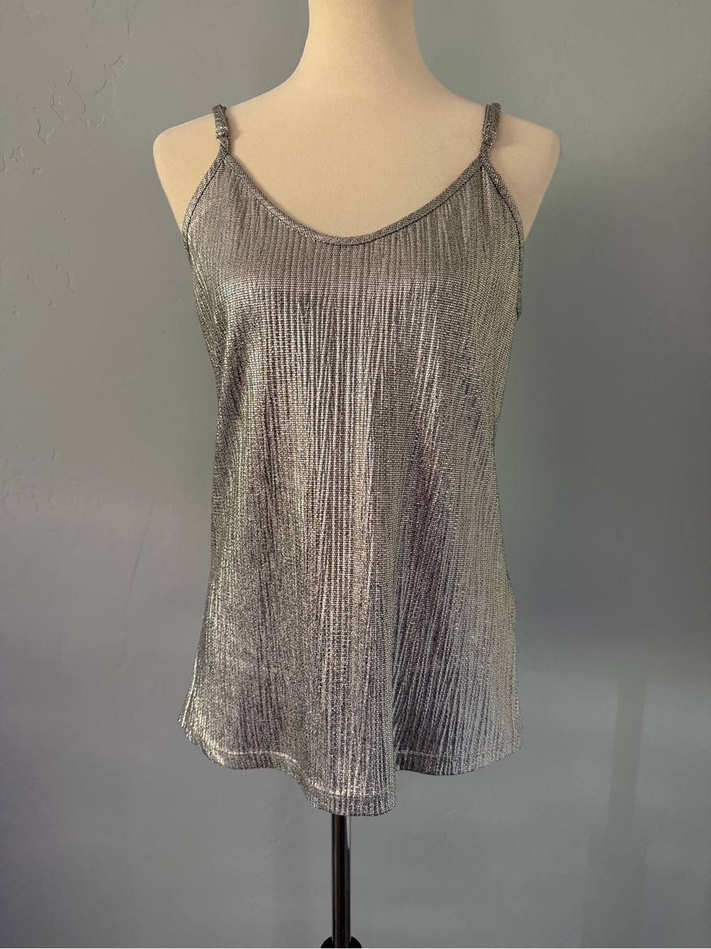 Silver Gold Metallic Tank Top | NWT |  EU 40 / US 8-10